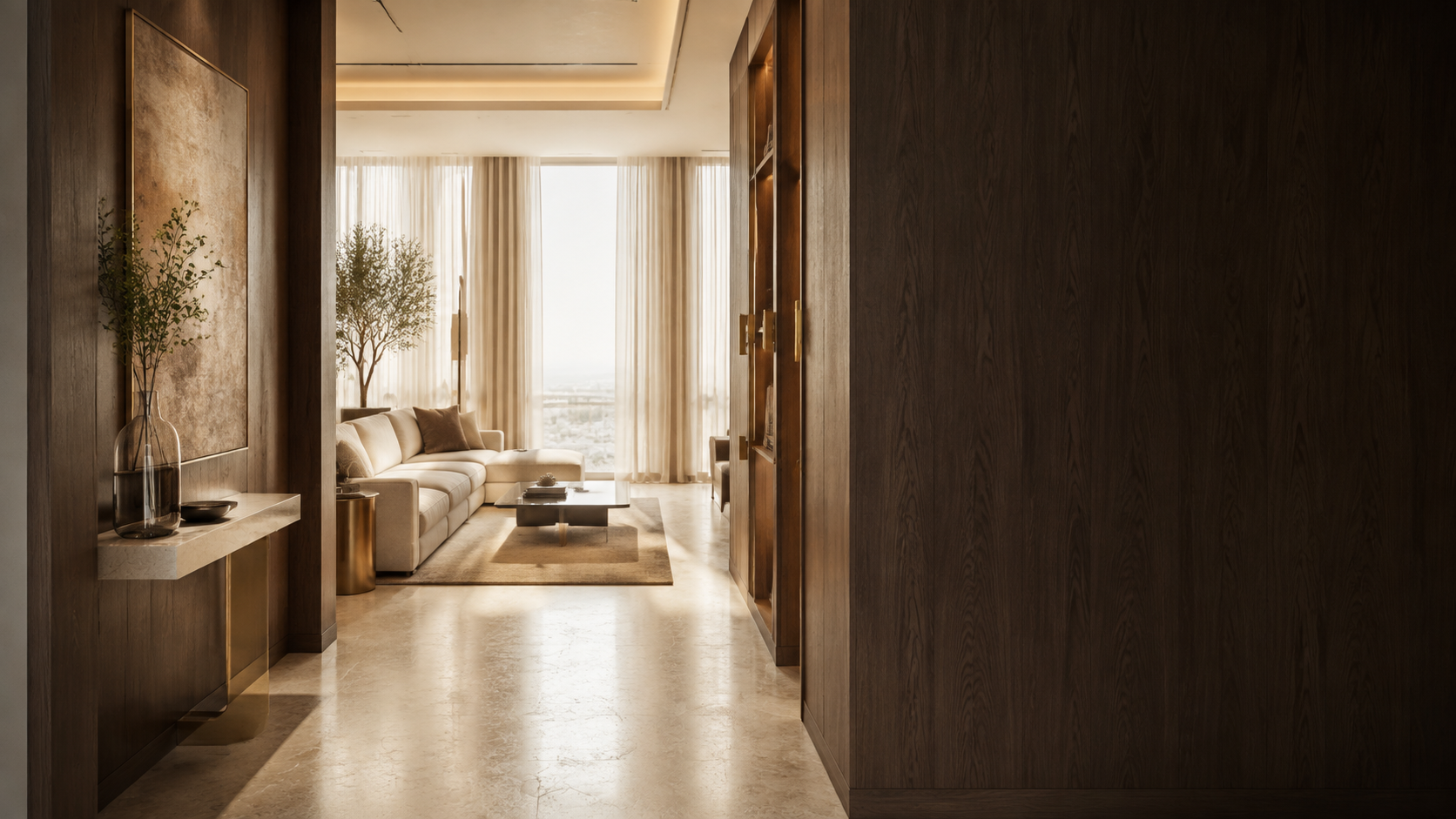 تصميم داخلي فاخر لعقار سكني مُدار بعناية